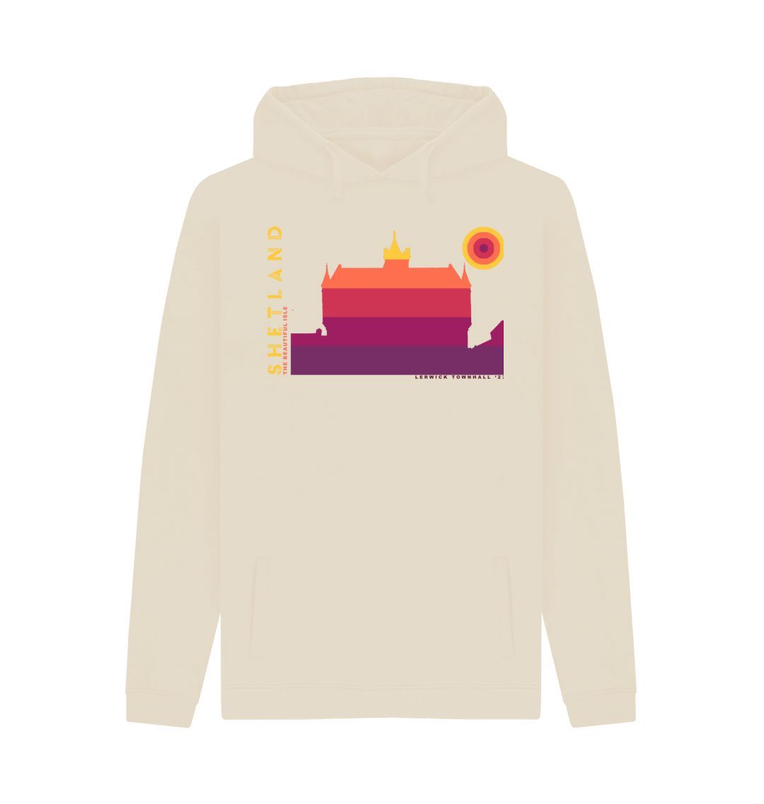Oat Lerwick Townhall Sunset Mens Hoody | Shetland, The Beautiful Isle
