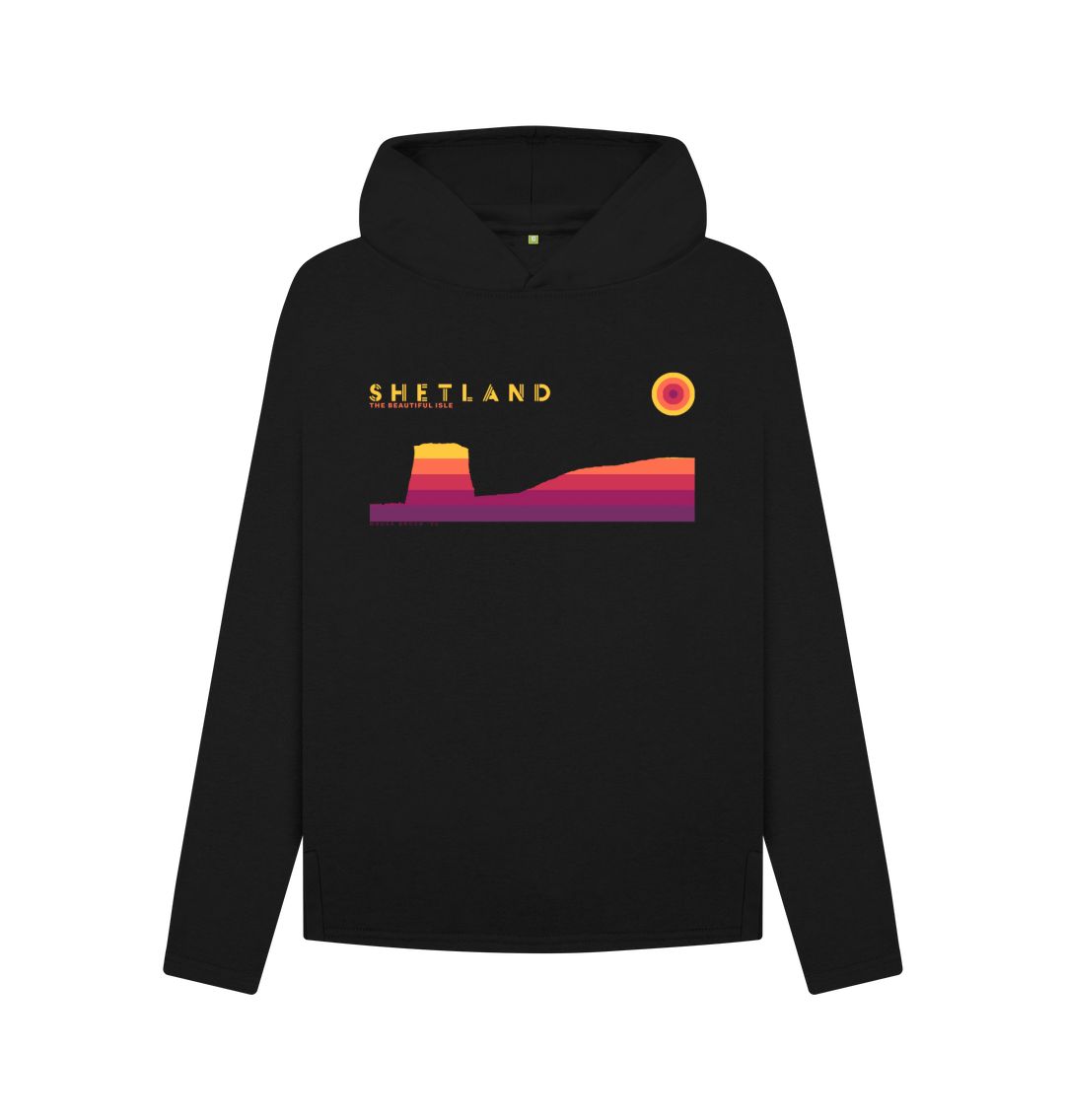 Black Mousa Broch Sunset Womans Hoody | Shetland, The Beautiful Isle