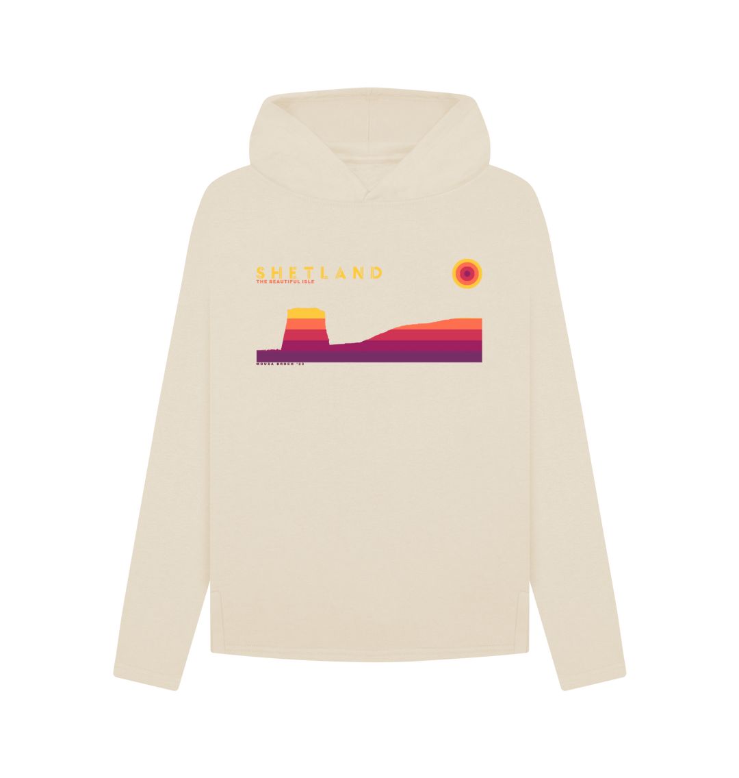 Oat Mousa Broch Sunset Womans Hoody | Shetland, The Beautiful Isle