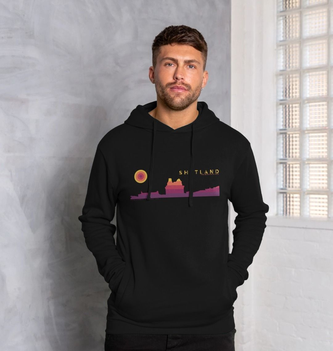 Scalloway Castle Sunset Mens Hoody
