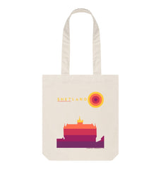 Natural Lerwick Townhall Sunset Tote Bag | Shetland, The Beautiful Isle