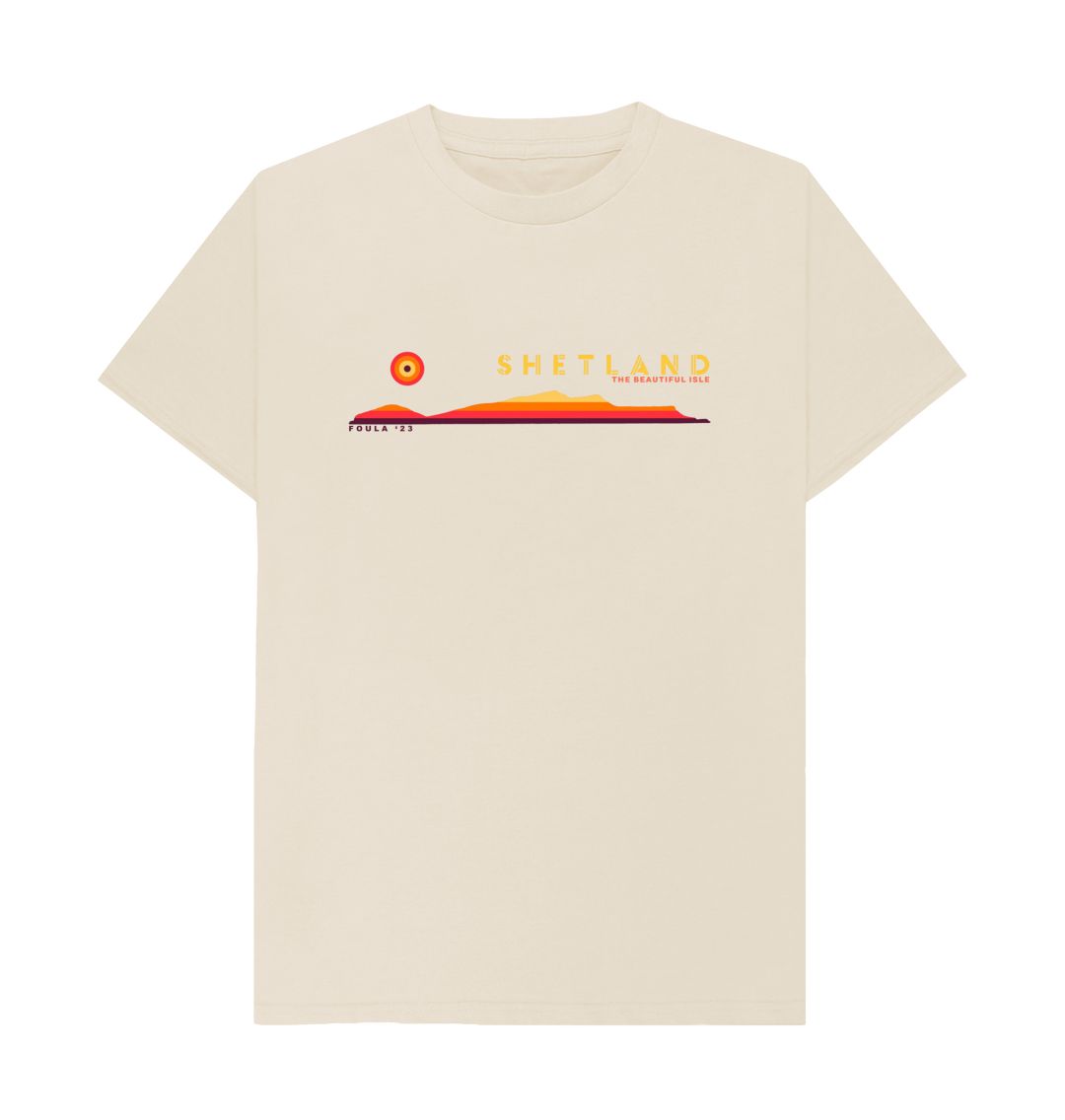 Oat Foula Sunset Mens T-Shirt | Shetland, The Beautiful Isle