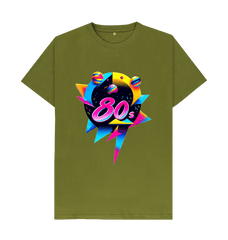 Moss Green 80s Inspired Mens T-Shirt