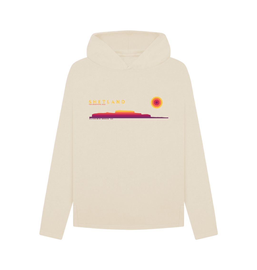 Oat Clickimin Broch Sunset Womans Hoody | Shetland, The Beautiful Isle