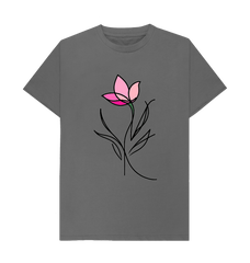 Slate Grey Popping Pink Womans T-shirt
