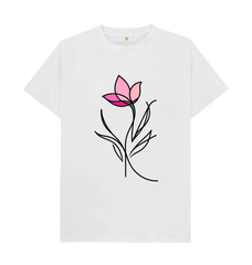 White Popping Pink Womans T-shirt