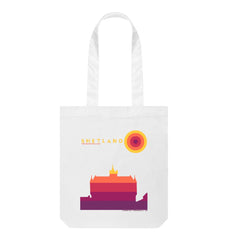 White Lerwick Townhall Sunset Tote Bag | Shetland, The Beautiful Isle