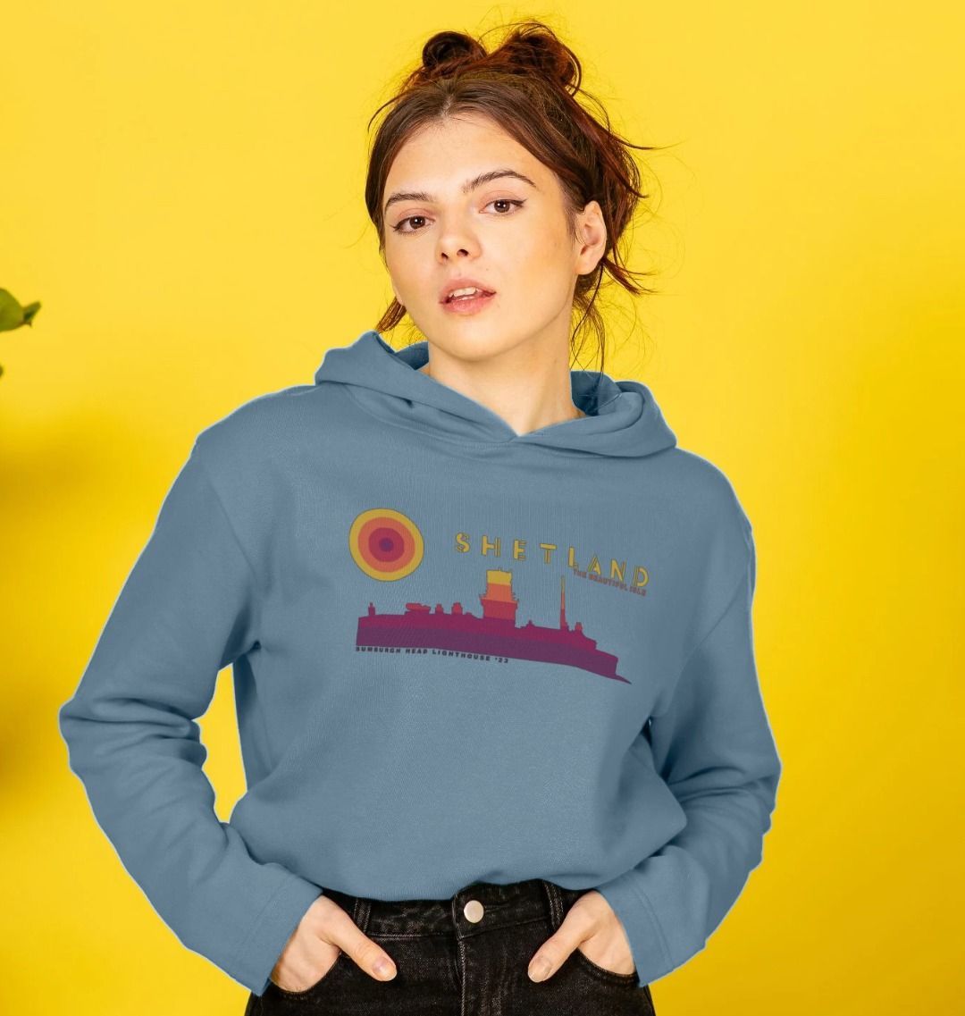 Sumburgh Lighthouse Sunset Womans Hoody