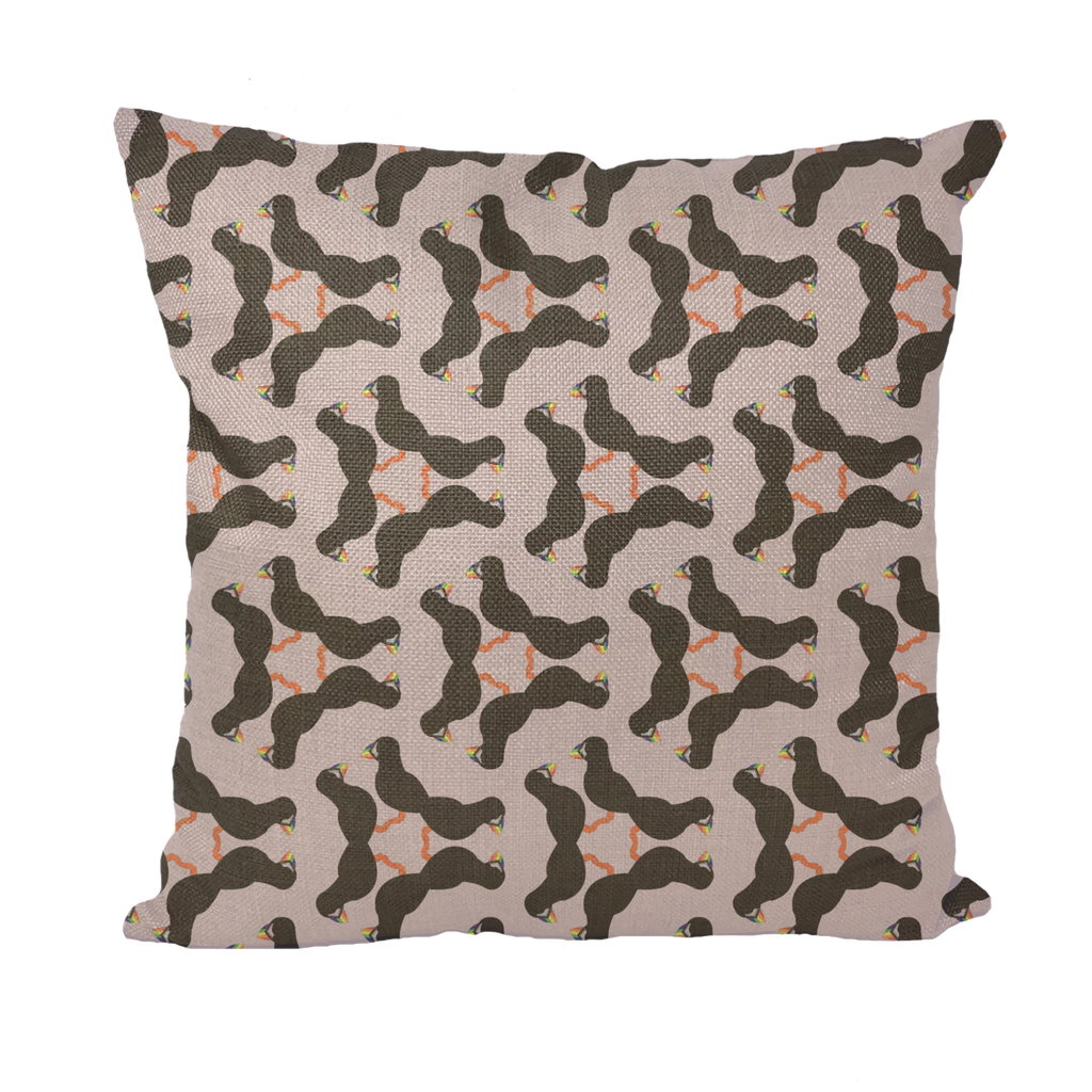 Puffin Throw Pillow with Insert