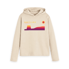 Oat Printed Hoody Front