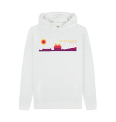 White Scalloway Castle Sunset Mens Hoody | Shetland, The Beautiful Isle