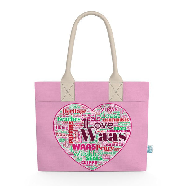 Pink Waas Heart Tote Bag