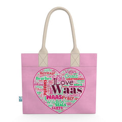 Pink Waas Heart Tote Bag