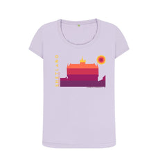 Violet Lerwick Townhall Sunset Womans T-shirt | Shetland, The Beautiful Isle