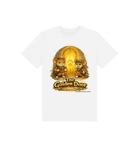 White Printed Kids T-Shirt Front