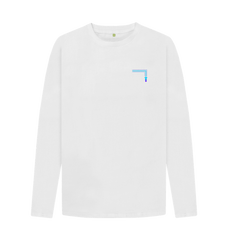 White Mens Long-Sleeved T-Shirt Tripple Arrow
