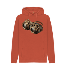 Rust Steampunk Goggles - Mens Hoddie