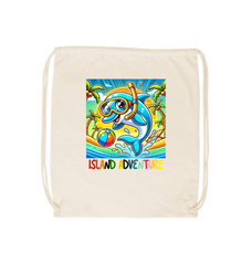 Natural Diving Dolphin - Island Adventure - Drawstring Bag