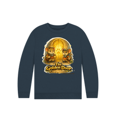 Navy Blue Printed Kids Jumper Front