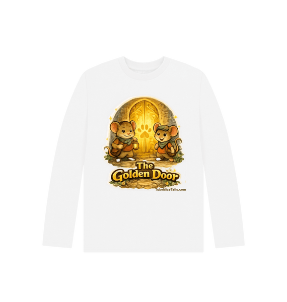 White Printed Kids T-Shirt Front