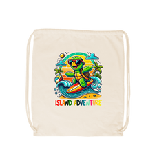 Natural Surfing Turtle - Island Adventure - Drawstring Bag