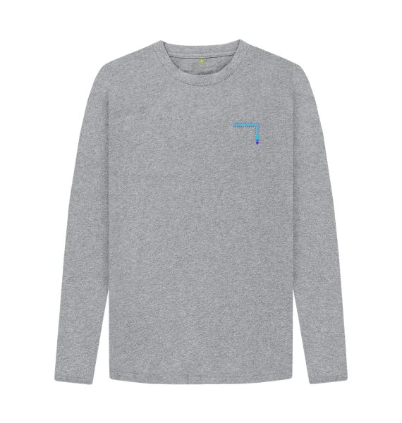 Athletic Grey Mens Long-Sleeved T-Shirt Tripple Arrow