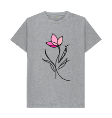 Athletic Grey Popping Pink Womans T-shirt