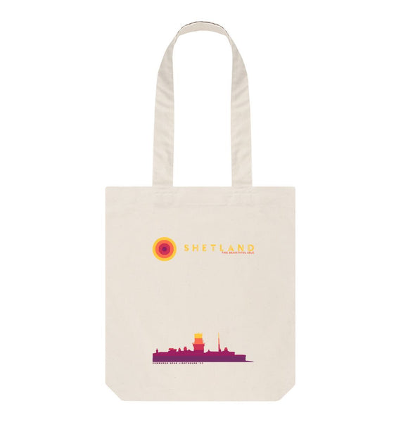 Natural Sumburgh Lighthouse Sunset Tote Bag | Shetland, The Beautiful Isle