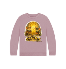 Mauve Printed Kids Jumper Front