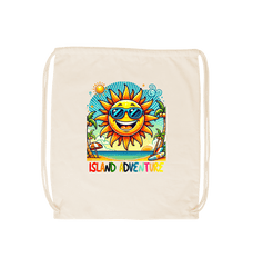 Natural Smiling Sun - Island Adventure - Drawstring Bag