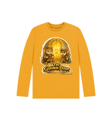 Mustard Printed Kids T-Shirt Front