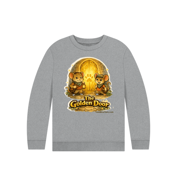 Athletic Grey Printed Kids Jumper Front