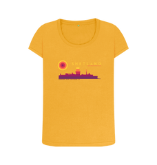 Mustard Printed T-shirt Front