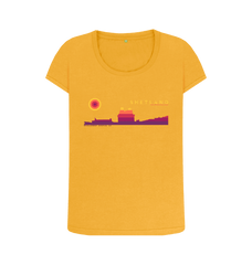 Mustard Printed T-shirt Front