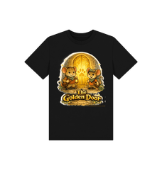 Black Printed Kids T-Shirt Front