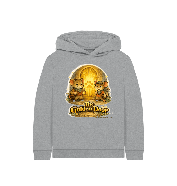 Athletic Grey Printed Kids Hoodie Front