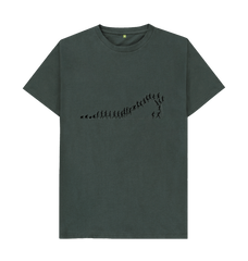 Dark Grey Gender Inclusive T-Shirt Jumping + Lines