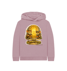 Mauve Printed Kids Hoodie Front