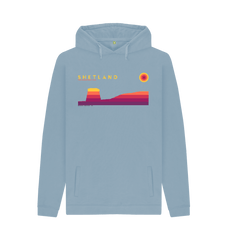 Stone Blue Printed Hoody Front