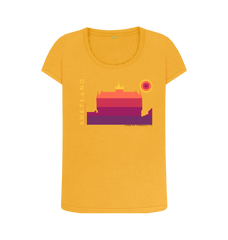 Mustard Printed T-shirt Front