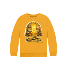 Mustard Printed Kids Jumper Front