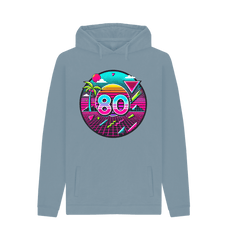 Stone Blue Printed Hoody Front