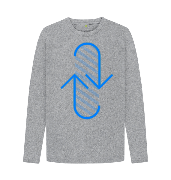 Athletic Grey Steampunk Arrow Mens Long-sleeved T-Shirt
