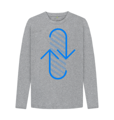 Athletic Grey Steampunk Arrow Mens Long-sleeved T-Shirt