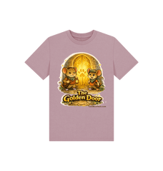 Mauve Printed Kids T-Shirt Front