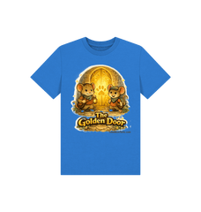 Bright Blue Printed Kids T-Shirt Front