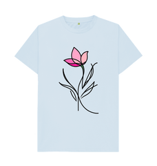 Sky Blue Popping Pink Womans T-shirt