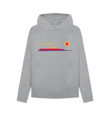 Athletic Grey Clickimin Broch Sunset Womans Hoody | Shetland, The Beautiful Isle