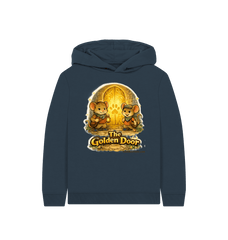 Navy Blue Printed Kids Hoodie Front
