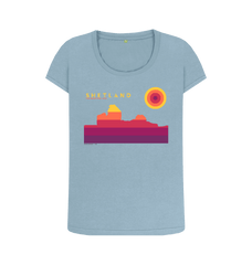 Stone Blue Printed T-shirt Front